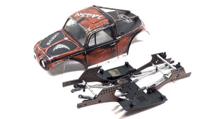 NWSD (North West Scaler Designs) Volkswagon Bug/Truck Body w/ Carbon Fiber Chassis & Link Kit