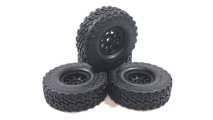 Vanquish 1.9 4.75 Yokohama Geolander M/T G003 Scale Tires w/ Plastic Bead Lock Wheels Set of 4