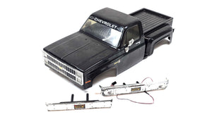 Axial SCX10III Chevy Silverado Scale Lexan Body w/ Chrome Bumper Set