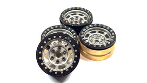 SSD RC 1.9 Trail Bead Lock Wheels w/ Brass Clamp Rings & Scale Hardware
