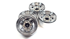 1.7 RC4WD Toyota Pickup Steelie Style Bead Lock Wheels Set of 4