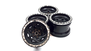 Axial 2.2 Plastic Bead Lock Wheels Set of 4 (1 Wheel Is Missing Clamp Ring)