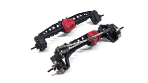 Axial AR45P Front & Rear Portal Axle Set w/ V2 Front Housing & SSD RC Brass Portal Covers