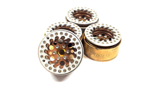 1.9 Injora Aluminum Bead Lock Wheels w/ Brass Clamp Rings & Brass Hubs