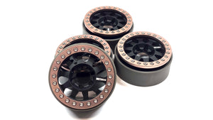 Vanquish 1.9 Aluminum Method 101 Bead Lock Wheels w/ Bronze Bead Lock Rings Set of 4