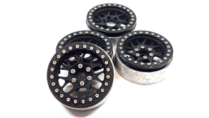 2.2 Bully Style Aluminum Bead Lock Wheels Set of 4 (2 Hubs)