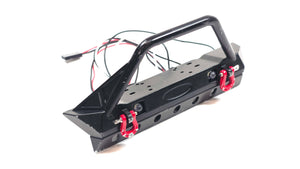 Aluminum Front Crawler Bumper w/ Winch Mount, D-Rings & LED Lights