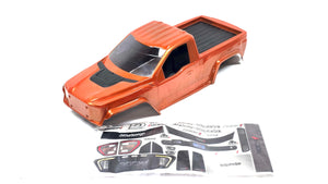 Bittydesigns Pre-Painted Orange Lexan Crawler Pick Up Truck Body w/ Sticker Sheet