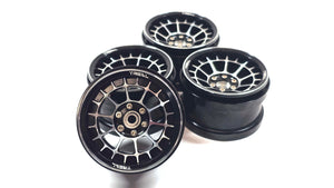 2.2 Treal Black Aluminum Bead Lock Wheels Set of 4 w/ Hubs