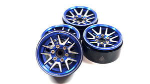 1.9 Treal Blue Aluminum Bead Lock Wheels w/ Hubs