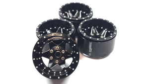 1.9 Hobby Soul Black Aluminum Bead Lock Wheels Set of 4