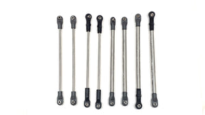 Vanquish H10 Optic 4WS Stainless Steel Suspension Link Set of 8 (No Steering Links)