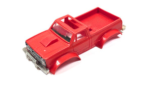 1/18 Scale Red Chevy Pickup Hard Body w/ Chrome Bumpers