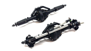 OG Axial SCX10 Front & Rear Straight Axles w/ SSD RC Housings, Aluminum Knuckles, C-Hubs & Stainless Steering Links