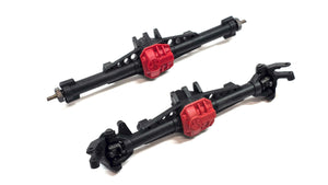 Axial SCX10 II Stock AR44 Front & Rear Axle Set w/ Universal Axle Shafts & Wheel Hexes