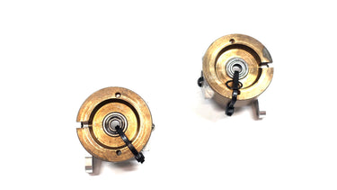 DLUX RC Dump Truck Brass Steering Knuckle Pair (2) w/ Bearings for Axial AR60 Axles