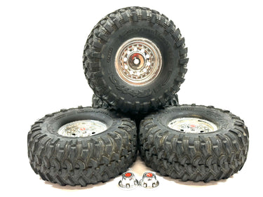 Traxxas TRX4 1.9 Canyon Trail Tires Glued To Plastic Wheels