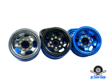 RC Chop Shop 1.55 Aluminum 5 Slot Scale Bead Lock Wheels (2)