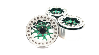 2.2 Green Aluminum Bead Lock Wheels w/ Hubs