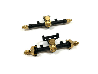 Brassed Up Axial SCX24 Front & Rear Axle Set