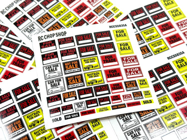 For Sale, Sold, Not For Sale Scale Sticker Sheets