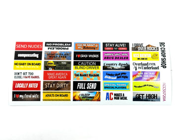 1:10 RC Bumper Stickers