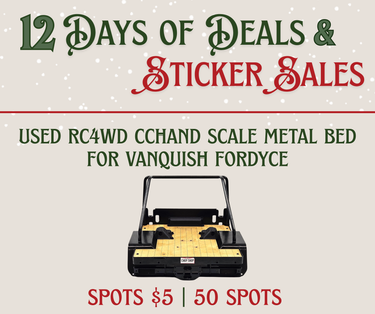 ❄️ Used RC4WD CCHand Scale Metal Bed For Vanquish VS410 Fordyce Sticker Sale ❄️