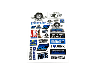 Chop Shop Themed Mini Sticker Sheet