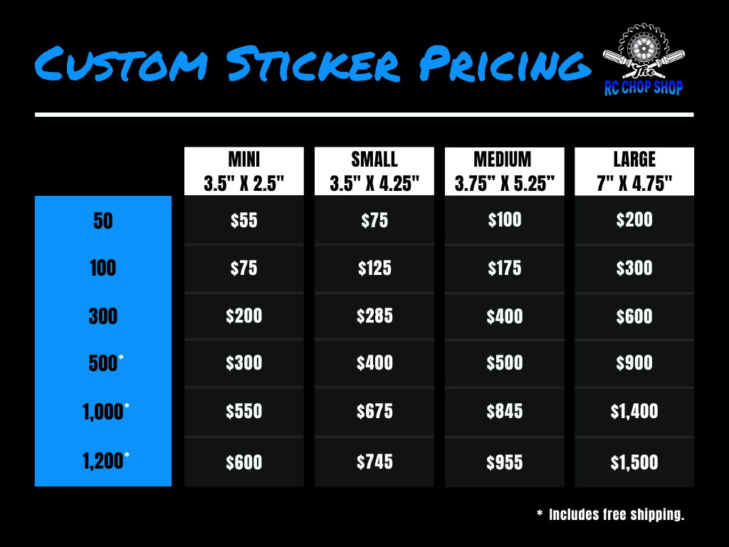 Custom Stickers – The RC Chop Shop