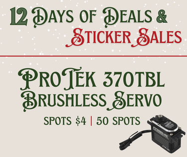 ❄️ New ProTek RC 370TBL "Black Label" Waterproof High Torque Brushless Crawler Servo (High Voltage/Metal Case) (Digital) Sticker Sale ❄️