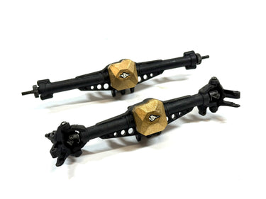 Axial AR44 Straight Axle Set w/ Brass Diff Covers