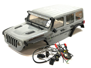 Axial SCX10iii Jeep Rubicon JLU Lexan Body w/ MyTrick RC Light Kit