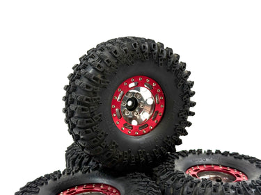 1.7 RC4WD Marlin Bead Lock Wheels & Iroc Swamper Scale Tires Set of 4