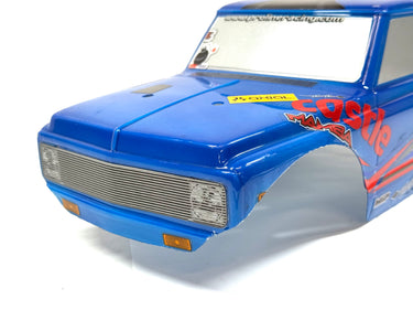 Proline Blue Chevy Pickup Body w/ Comp Cut & Old School Stickers