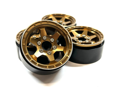 TREAL 1.9 Beadlock Wheels 1.9 inch Wheels (4P) CNC Machined for 1:10 RC Crawlers