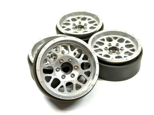 Vanquish 1.9 Incision KMC XD820 Grenade Aluminum Bead Lock Wheels Set of 4 w/ Hubs