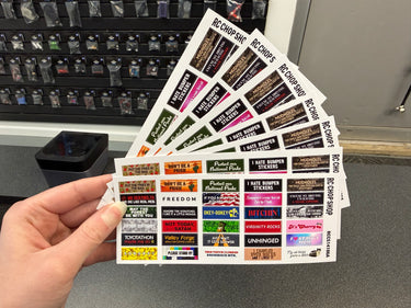 1/10 Scale Bumper Stickers (#2)