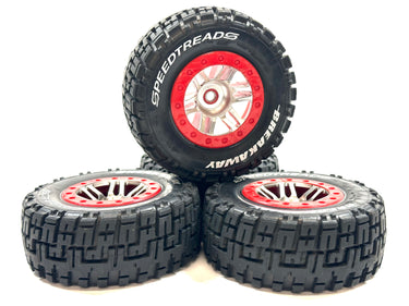 Duratrax 2.2 3.0 SpeedTread Tires & Wheels 4WD Front & Rear Or 2WD Rear Only