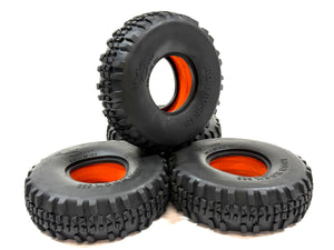 2.2 5.25 Dlux Iron Rock Tires w/ Dual Stage Foams Set of 4