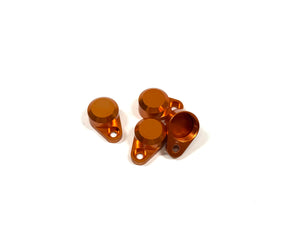 Dlux Aluminum Offset Shock Cap Set of 4 (Orange)
