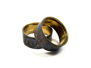 Tarnished Vanquish Brass 1.9 Wide Bead Lock Clamping Ring Pair (2)