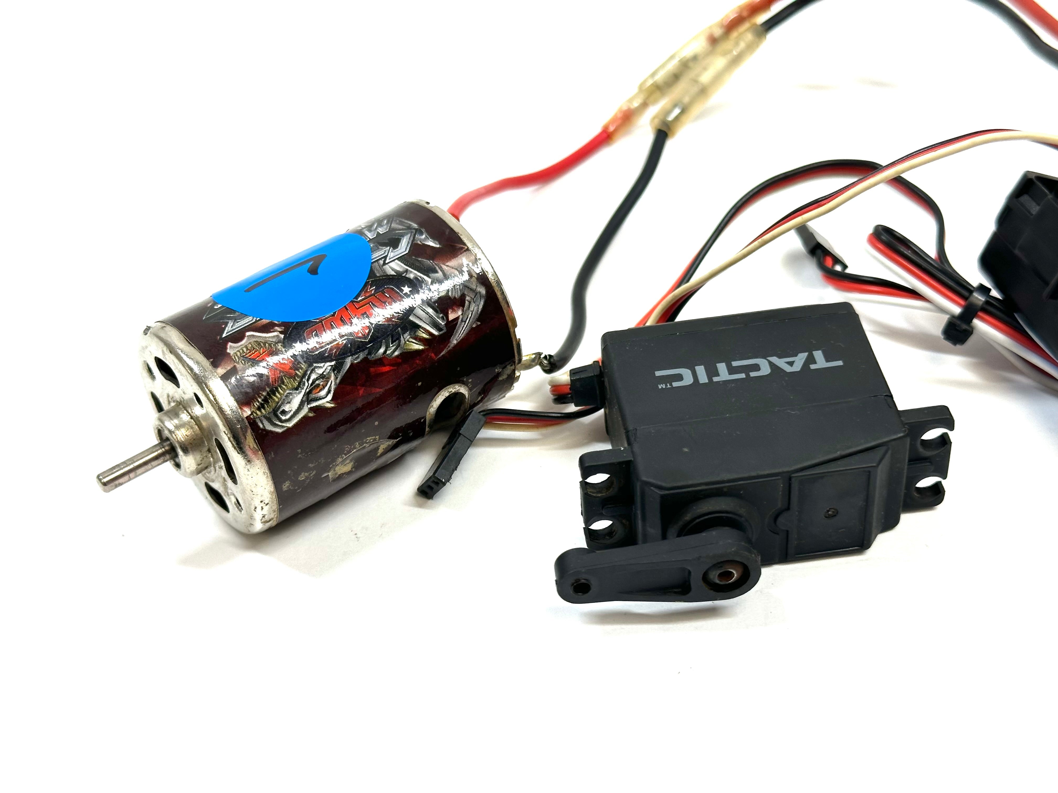 RC4WD 45T Brushed Motor, HexFly Brushed ESC, Tactic Steering Servo Lot