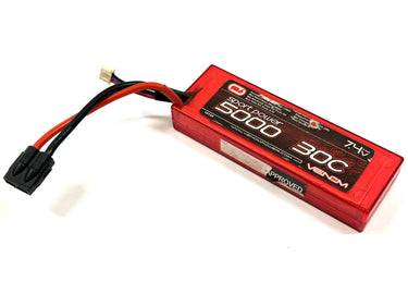 Venom 5000Mah 30C 2s 7.4v Lipo Battery Traxxas Connector