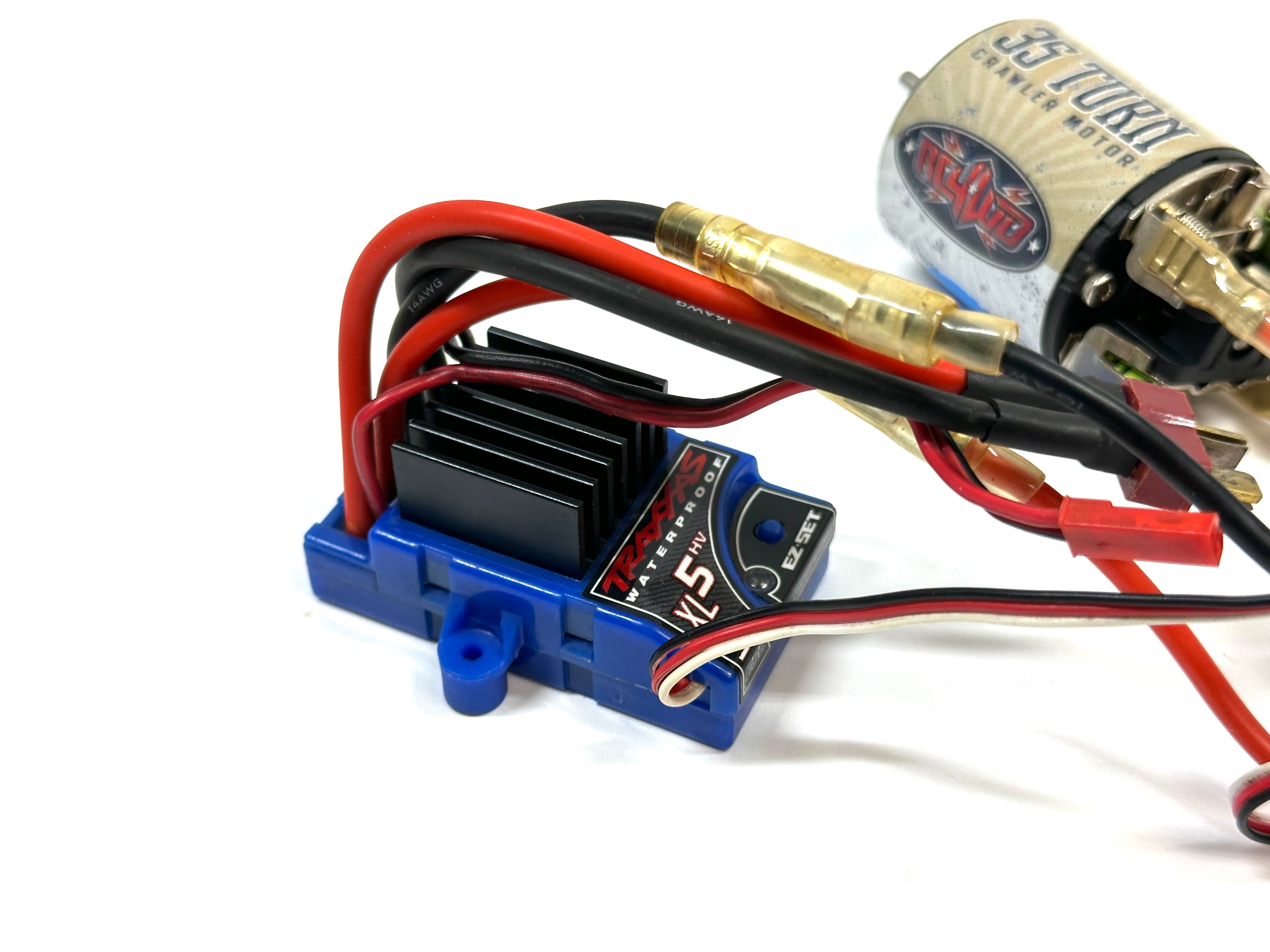 Traxxas XL5HV Brushed ESC & RC4WD 35T Brushed Rebuildable Motor
