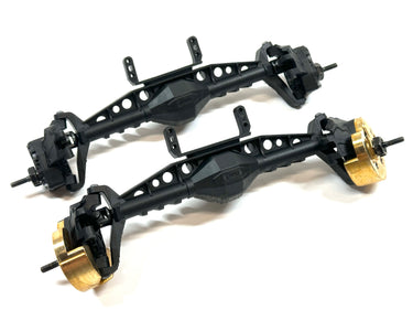 Axial Capra 4 Wheel Steering Portal Axle Set w/ Brass Hop Ups