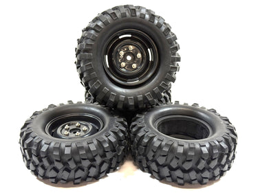 No Name 1.9 Tires Set of 4 & 3 Plastic Bead Lock Wheels