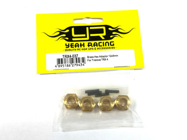 Yeah Racing Brass Hex Adaptor 12x8 For Traxxas TRX4 Portal Axles