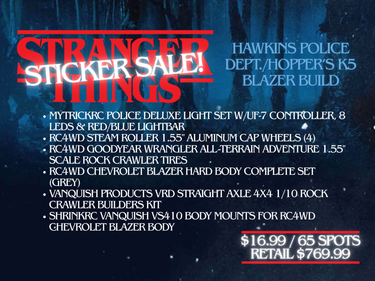 🚨 Stranger Things Build: Hawkins Police Department/Hopper's Chevy K5 Blazer (Sticker Sale) 🚨 PRICE DISCOUNTED AT CHECK-OUT.