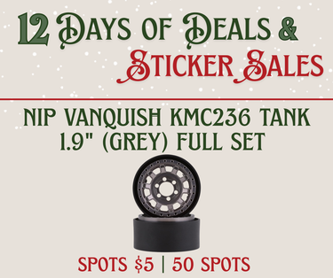 ❄️ NIP Vanquish KMC KM236 Tank 1.9" (Grey) Full Set Sticker Sale ❄️