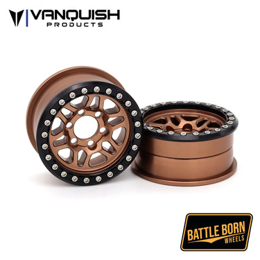 New Vanquish Products Battle Born Kilo 1.9" Beadlock Crawler Wheels (Bronze) (2)